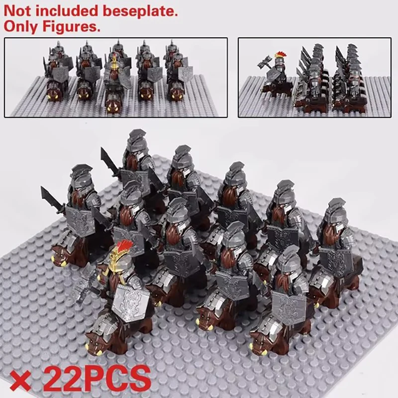 Mini Middeleeuwen Lord Ringen Middeleeuwse Dwerg Everzwijn Geit Chariot Leger Figuren Bouwstenen Bakstenen Kinderen Speelgoed Kerstcadeau