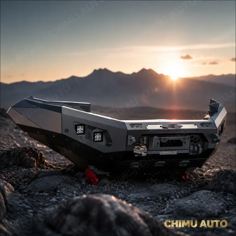 【CHIMU AUTO】 Reinforced Steel Front Bumper for Toyota Hilux REVO 2021+ 4x4 Offroad Body Kit