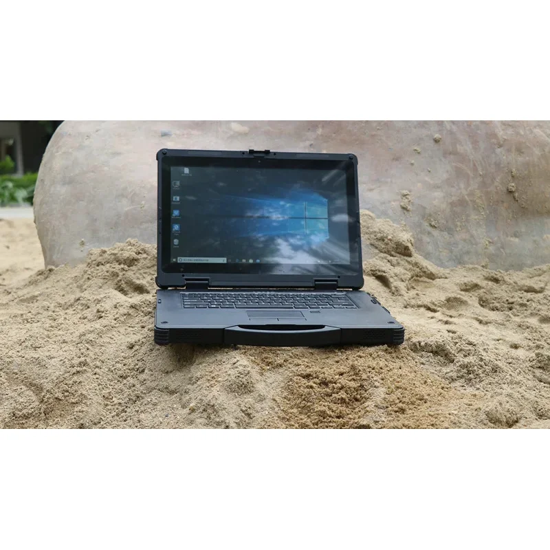 High bright14 inch 1000nits i7 CPU industrial laptops back mobile computer waterproof Fingerprint PC i7 rugged laptop notebook