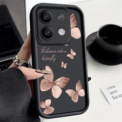 Shockproof Golden Butterfly Case For Xiaomi Redmi Note 13 12 11 10 Pro 4G 11s 14 Funda Poco F6 X6 X5 14T 11T 13T Pro 5G Cover