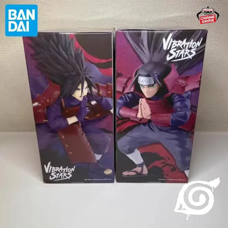 

Bandai оригинальные фигурки Наруто Шидай Хокаге Учиха Мадара, аниме, экшн-мультяшные куклы, модели, детские игрушки для мальчиков, праздничные подарки