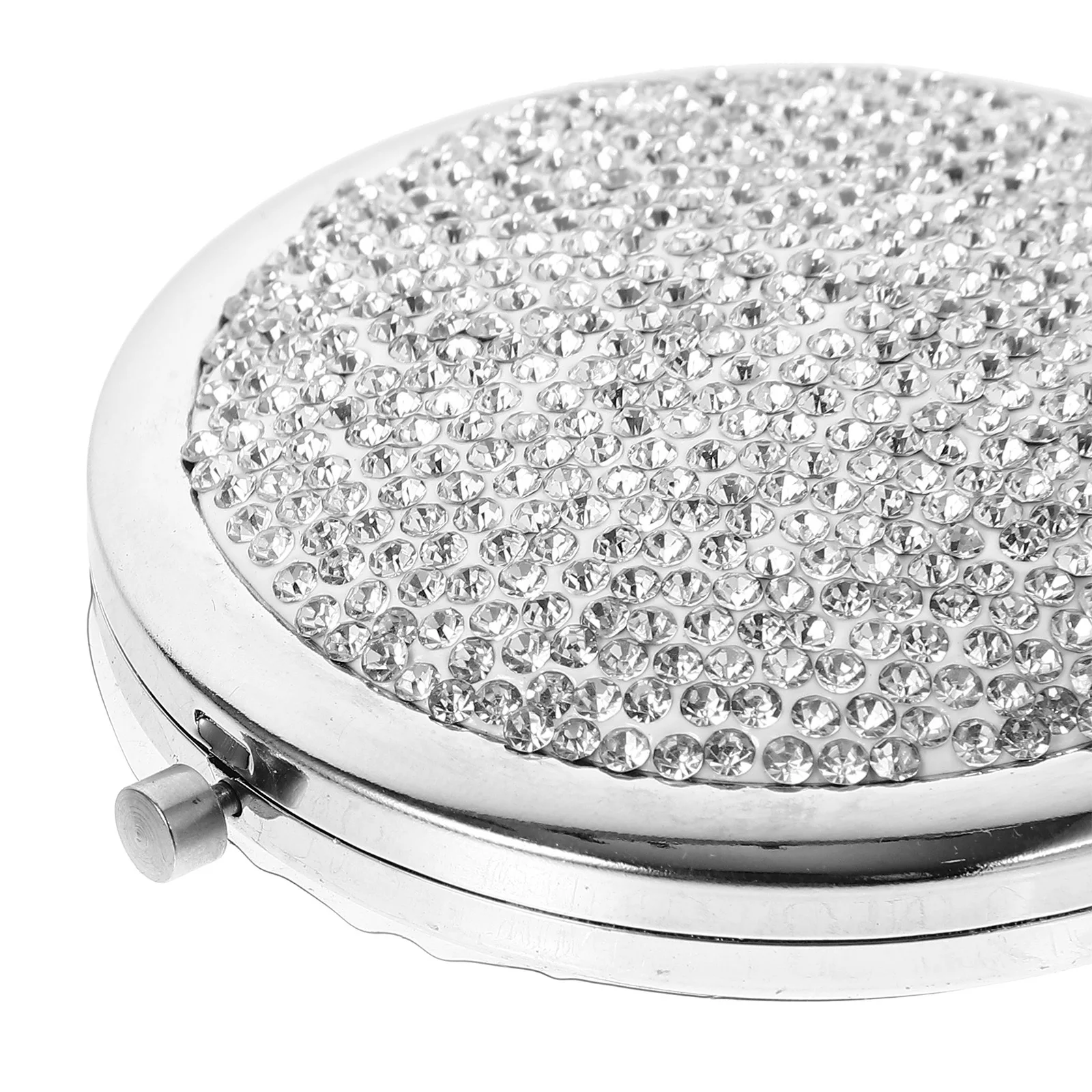 

1Pcs Double-Sided Makeup Mirror Folding Compact Portable Rhinestone Pocket Mirror Gift for Women Ladies Red Stylish Design