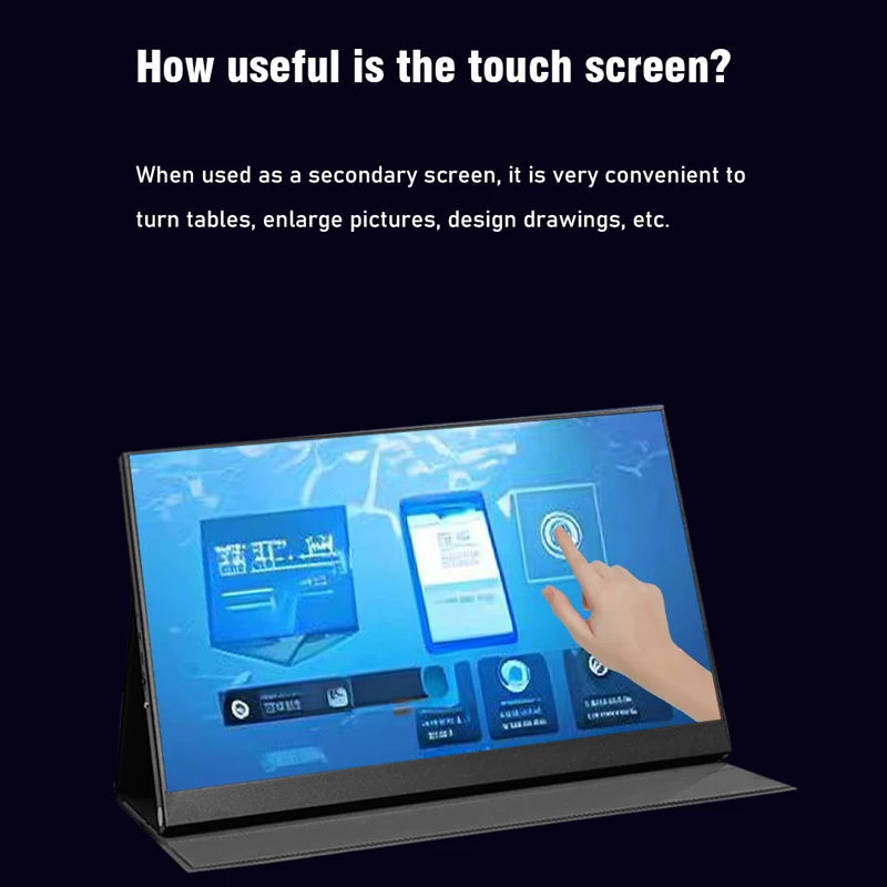 YHC 14-inch touch portable monitor suitable for mobile phone screen projection laptop computer desktop computer split screen