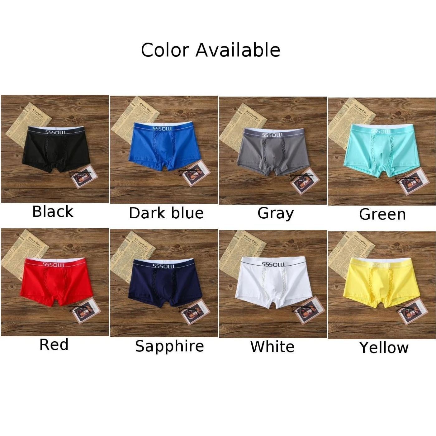 남성 복서 단색 스트레치 트렁크 언더팬츠 속옷, 청소년 복서 브리프, 통기성 복서 반바지