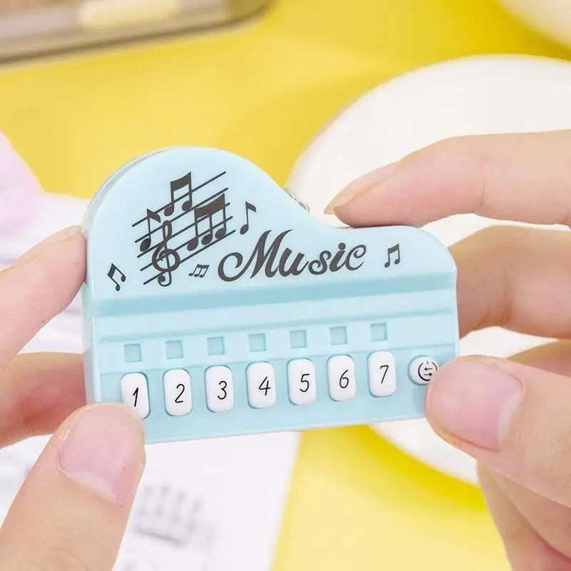 Mini Portable Piano Keychain With Playable Buttons Cute Music Pattern Ideal Backpack Decor Birthday Gifts For Kids Music Lovers