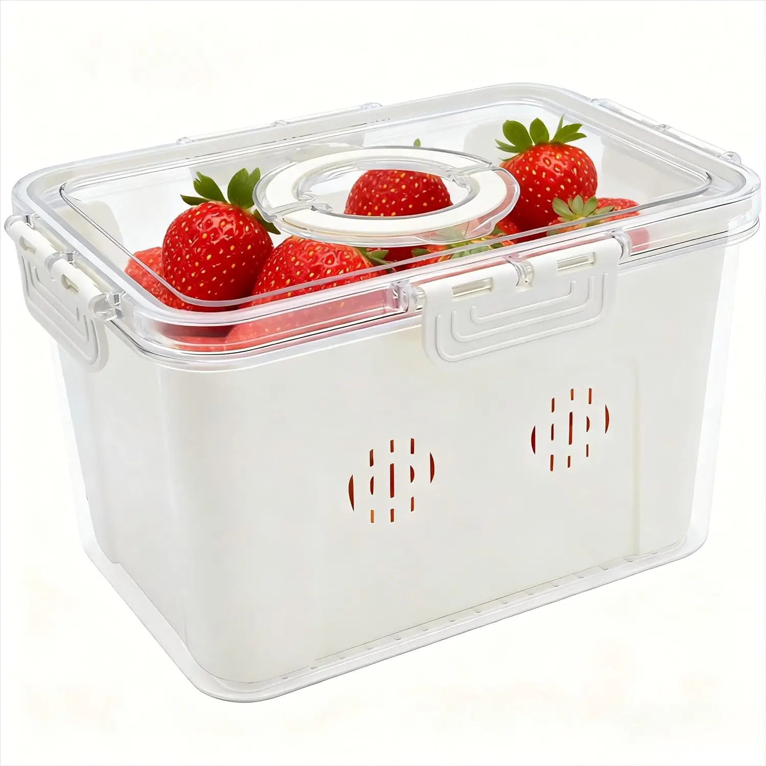 

Контейнеры для фруктов Tking для холодильника — Контейнеры для хранения фруктов, сохраняют свежесть, длиннее с ручкой — ягодный контейнер для холодильника, встроенная стирка