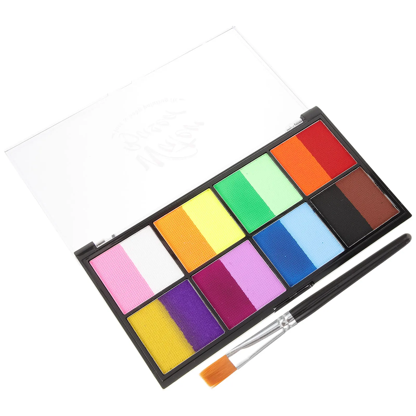 

8 color Water soluble Face Paint Body Pigment Set Brush for Halloween Party Football Fans Stage Decor Craft Supplies