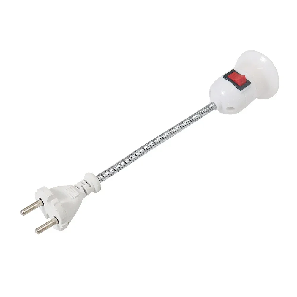 Convertidor de extensión Flexible para lámpara, adaptador de extensión de bombilla LED, enchufe de pared, soporte de Base de lámpara, enchufe europeo, E27