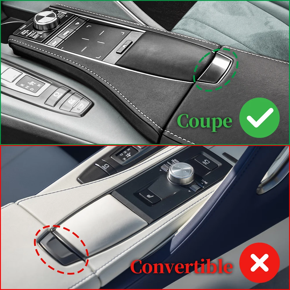 For Lexus LC Coupe LC500 LC500h 2018-2023 Dry Carbon Car Interior Center Gear Shift Head Knob Selector Remote Hand Rest Panel