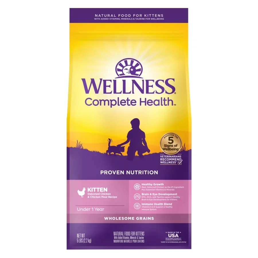 Complete Health Kitten Dry Cat Food for Indoor and Outdoor Cats, Wholesome Grains, Natural, Original Turkey, Turkey Meal and Ch