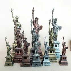 15x5.2cm American Statue of Liberty Model Ornament Metal Crafts Home Office Window Display Decoration for Christmas Gift