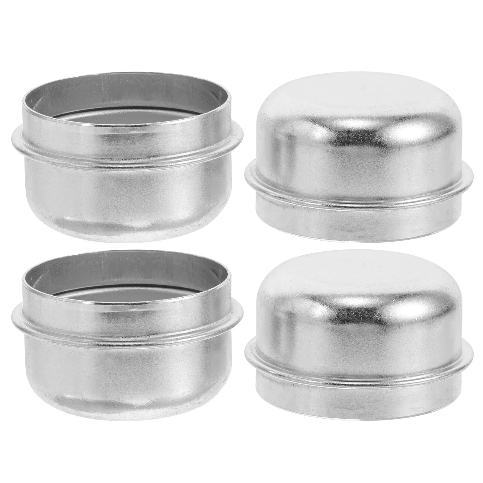 

4Pcs Metal Trailer Hub Center Caps Easy Installation for Various Trailers Rvs Boats Durability Protection Hub Center Covers