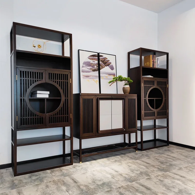 

New Chinese Style Bogu Solid Wood Duobao Pavilion Tea Display Cabinet