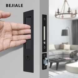 Press Spring Pocket Door Handle Spring Lock Built-in Pocket Door Lock Hardware Shift Door Lock Sliding Door Hidden Door Latch