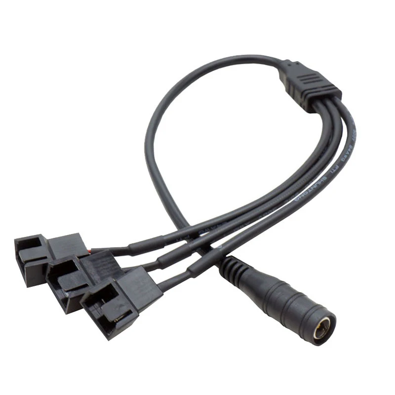 

1PCS DC 5.5*2.1 mm Female 1 to 1/2/3/4 12V 4Pin PWM Fan Adapter Power Supply Connector Cable