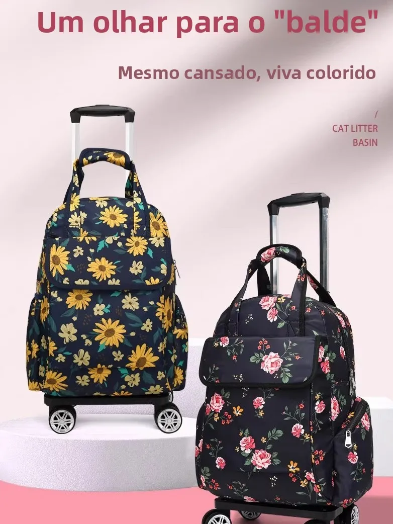 ultra-light-portable-oxford-cloth-luggage-handbag-with-wheels-flight-check-in-suitcase-printed-floral-casual-leisure-han
