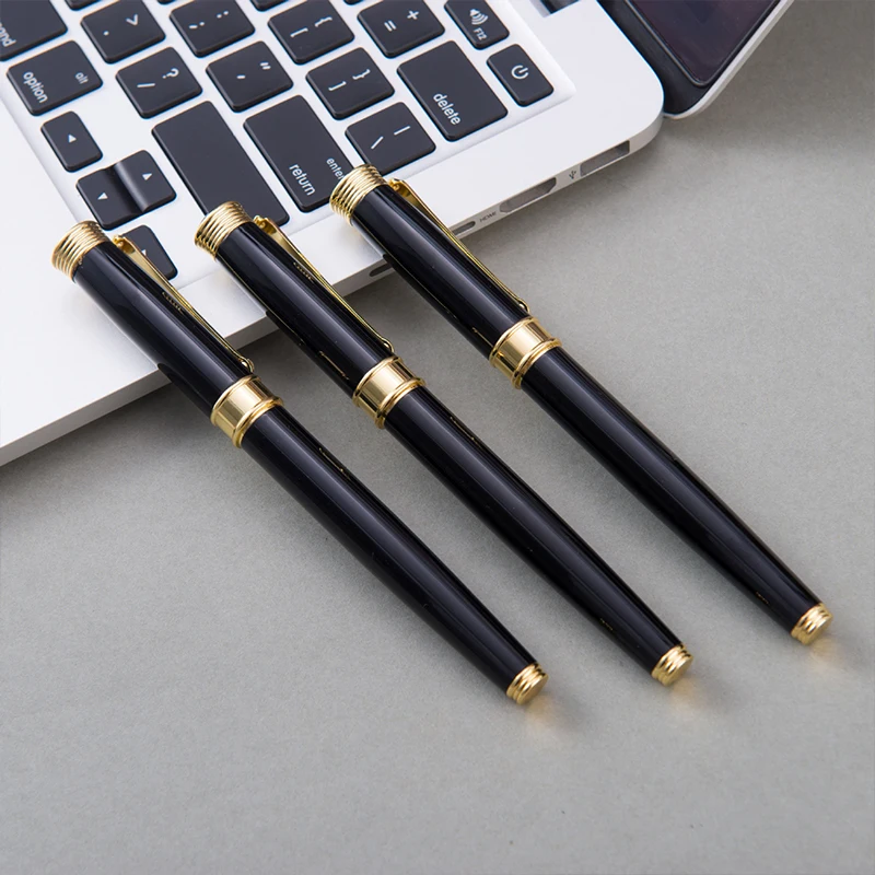 Customized LOGO Metal Simple Luxury Fountain Pen Personalized For Writing Business Signature Student Calligraphy Office Supplies