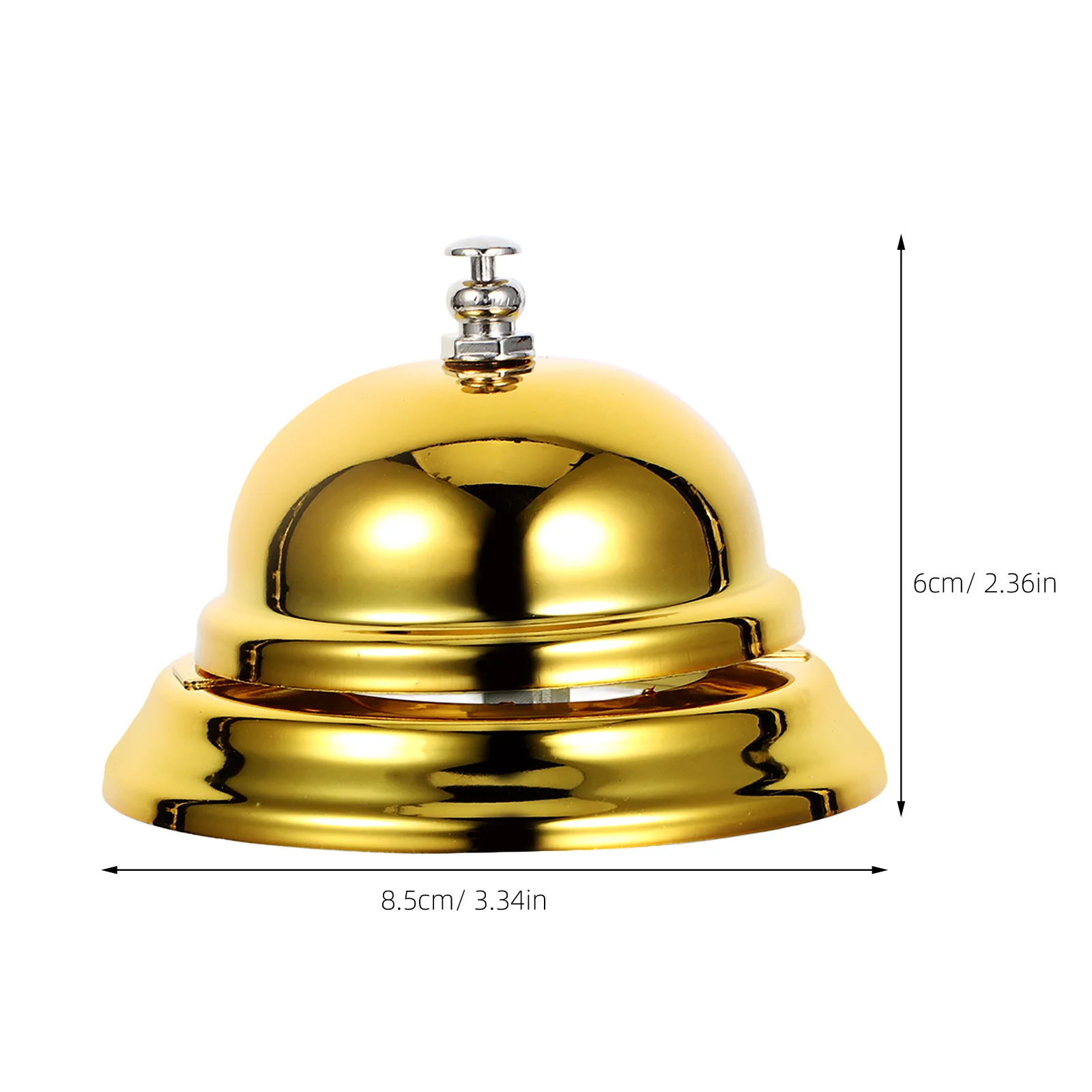 Cloche d'invocation de réunion de service de repas d'appel de cloche de musique d'alliage, table en métal, réponse, décor de café-bar