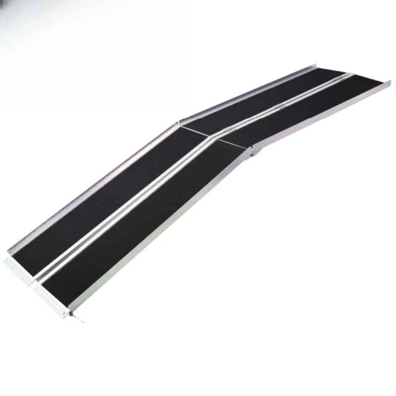 Popular practical and e****mical motorcycle ramp Aluminum disabled ramp Foldable light household wheelchair ramp