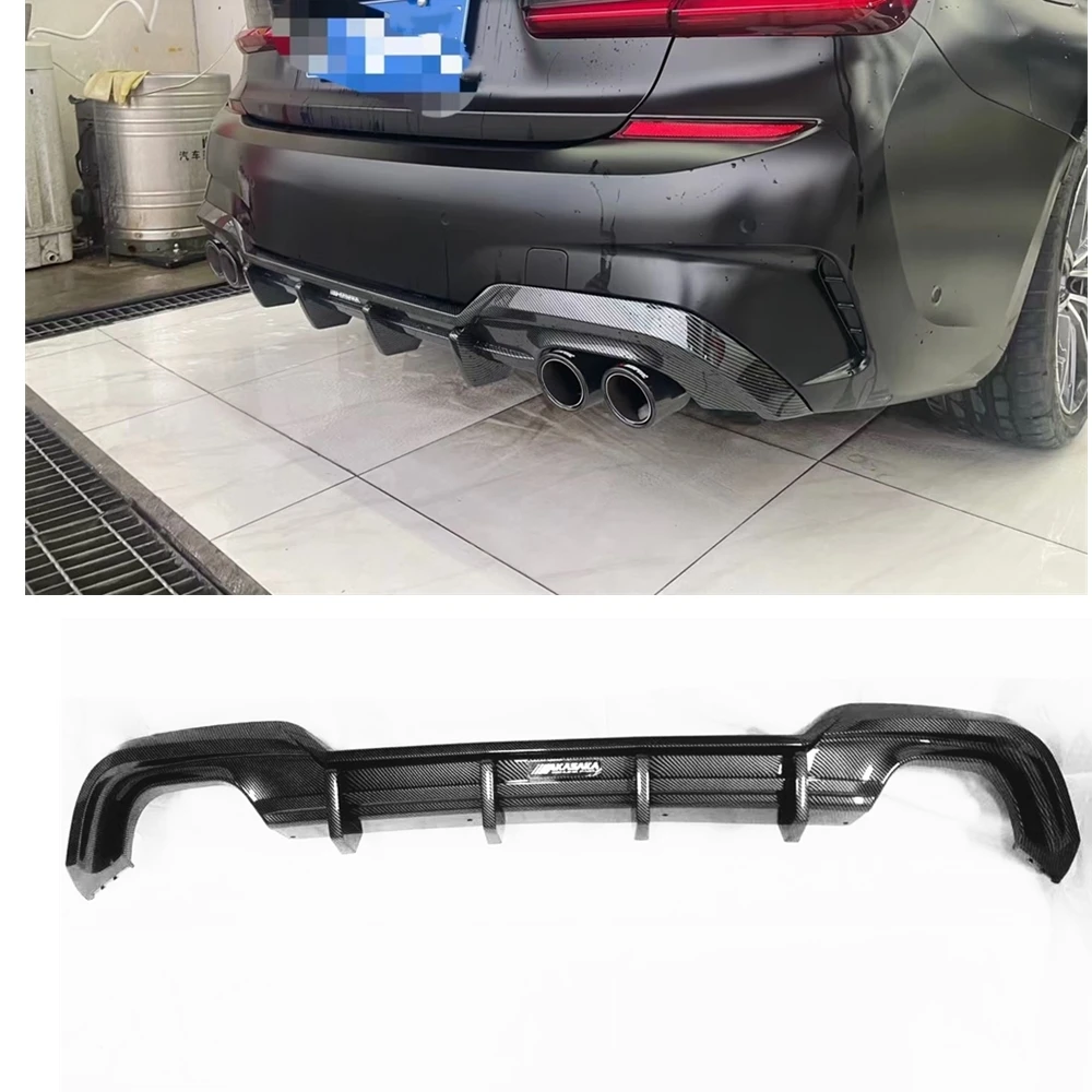 AKASAKA Rear Bumper Diffuser Spoiler Lip Plate For BMW 3 Series G20 325i 325LI M Sport 2019-2020