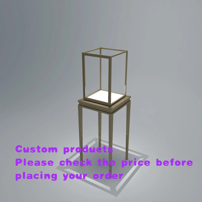 custom.Shopping Mall Glass Jewelry Kiosk Luxury Counter Plated Customized Jewelry Display Showcase Cabinet ISO9001 Ce