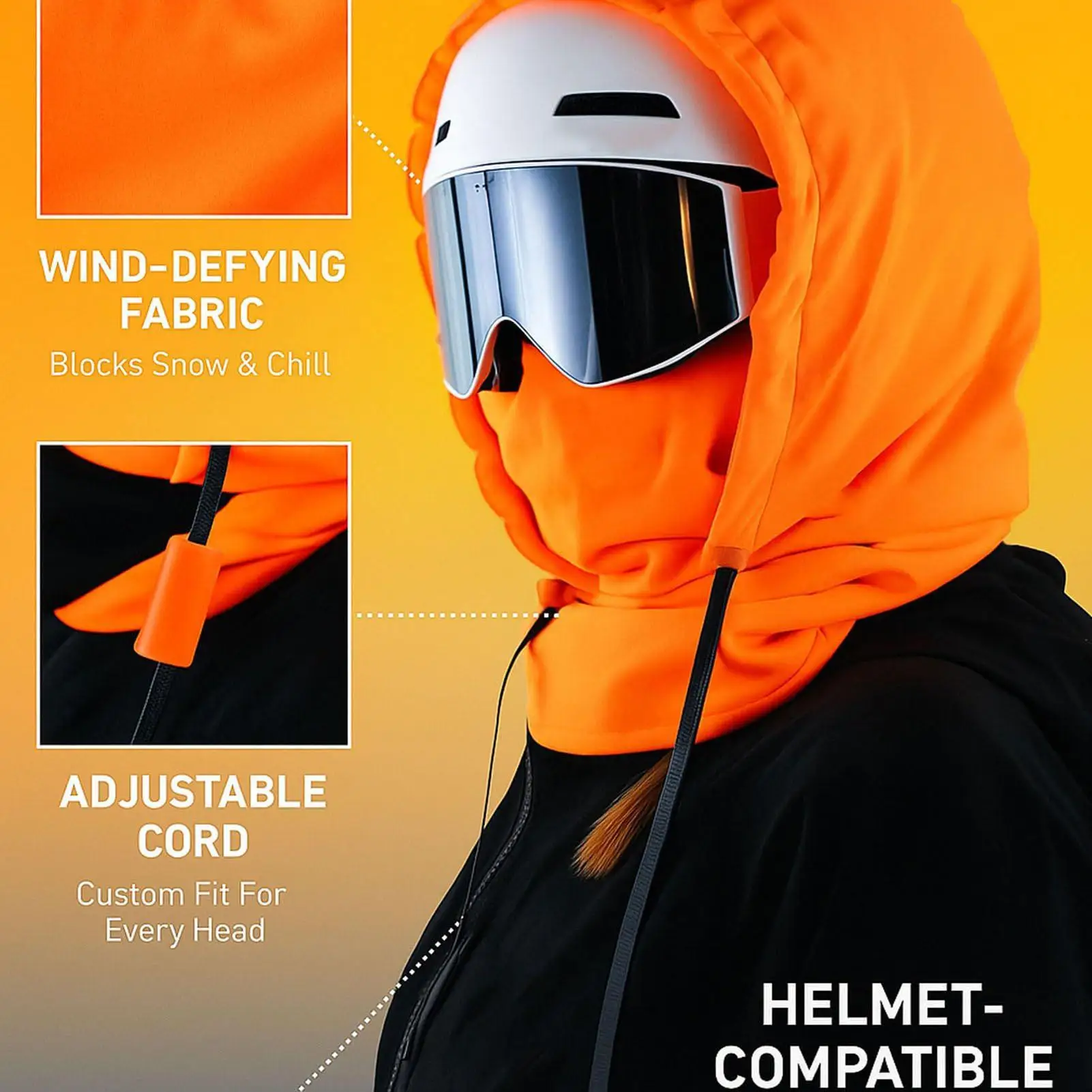 غطاء محرك السيارة مقاوم للماء تنفس الصوف يندبروف الدافئة أغطية الرأس دراجة نارية واقي الوجه لركوب الدراجات الغبار العمل في الهواء الطلق المشي لمسافات طويلة التزلج الثلوج