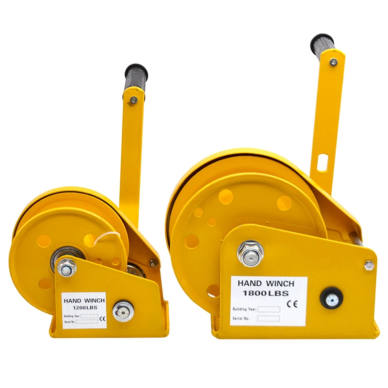 Two-Way Self-Locking Small Hand Windlass 1200LB 1800LB Manual Winch with Automatic Brake for Tractor 5M Length