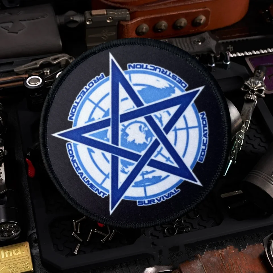 SCP Global Occult Coalition Тактический принт Нашивка на липучке Военный значок боевого моря Эмблема Повязка на руку Одежда Наклейки на рюкзак