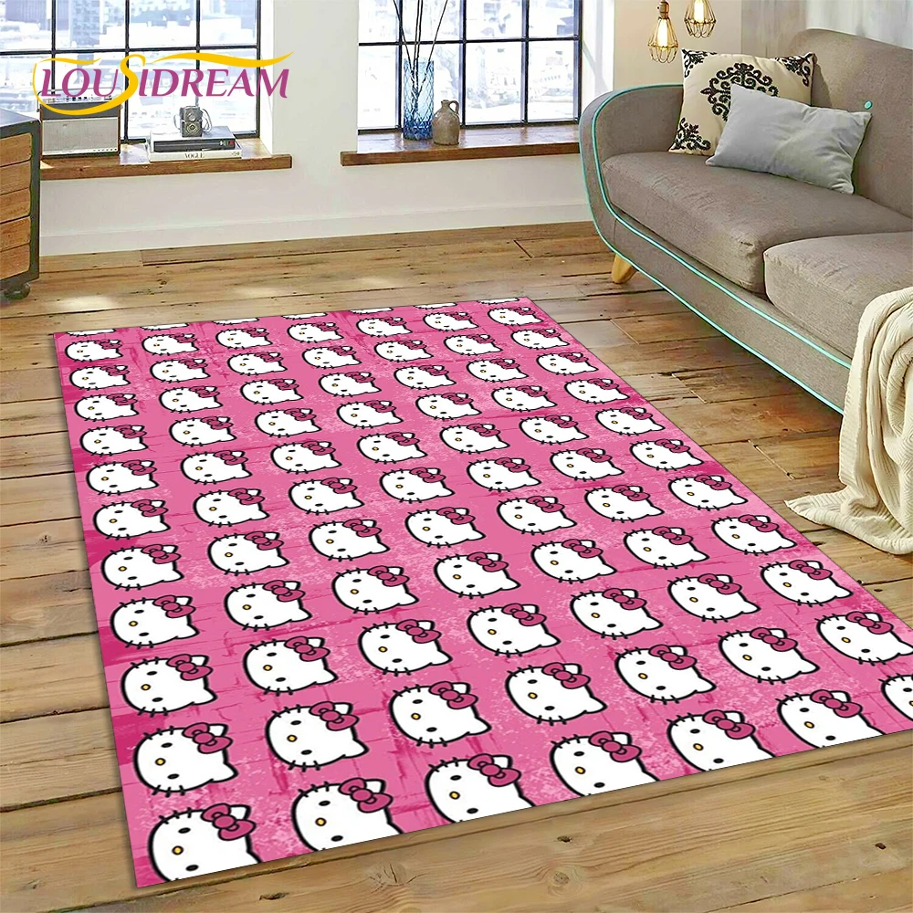 27 Style Cute Hello Kitty Cartoon Sanrio Carpet Rug for Home Living Room Bedroom Sofa Doormat Decor,kids Non-slip Floor Mat Girl