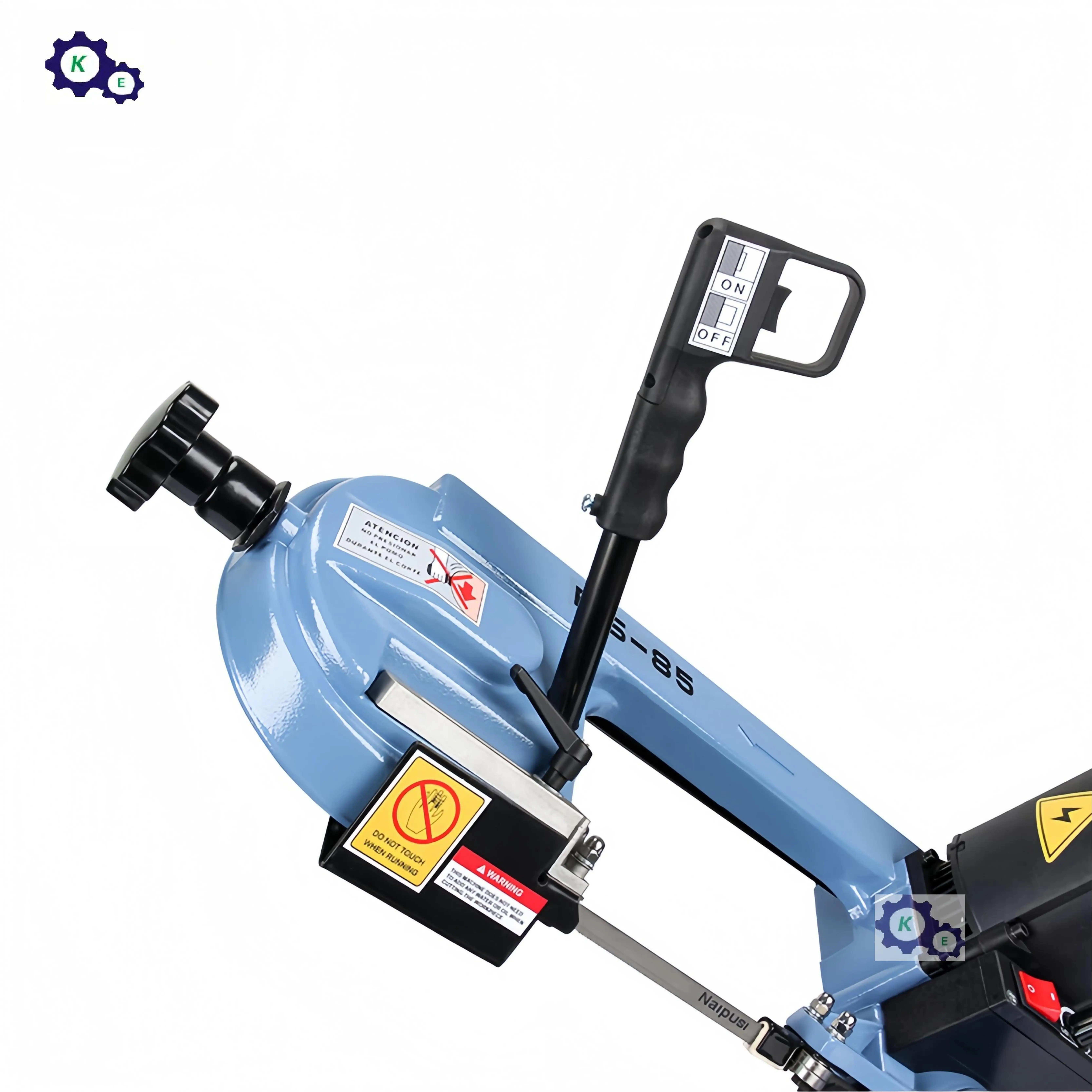 BS-85 draagbare mini-handmatige lintzaagmachine met lage prijs en hoge snelheid, geschikt voor het snijden van verschillende materialen zoals metaal