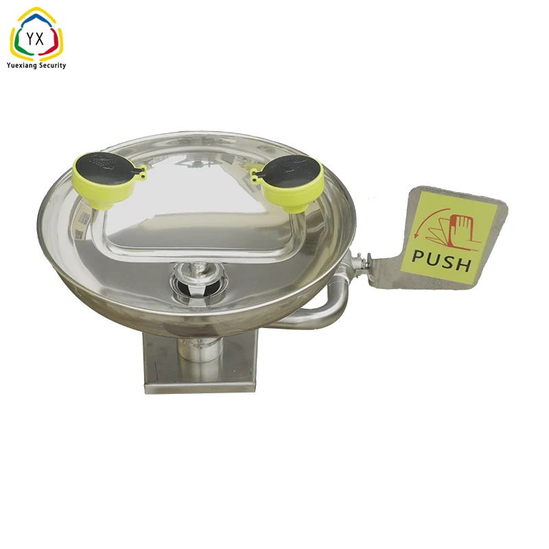 الصين العلامة التجارية Yuexiang 304 الفولاذ المقاوم للصدأ مع غطاء غبار المحمولة غسل العين في حالات الطوارئ للاستخدام الصناعي والمختبرات