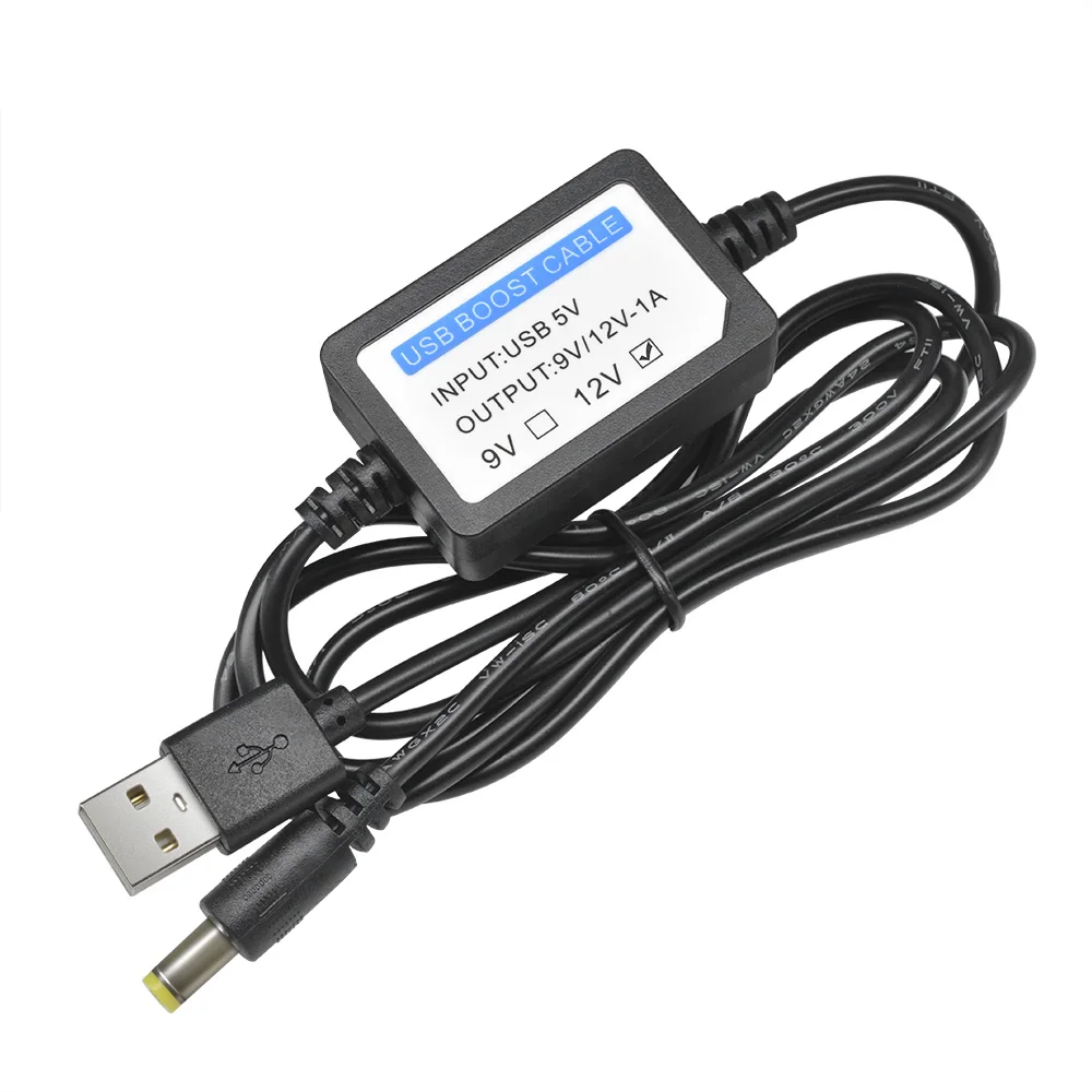 USB Charge Power Boost Cable DC 5V to 9V/12V 1A Step UP Converter Adapter USB Cable to DC 2.1x5.5mm with Boost Component