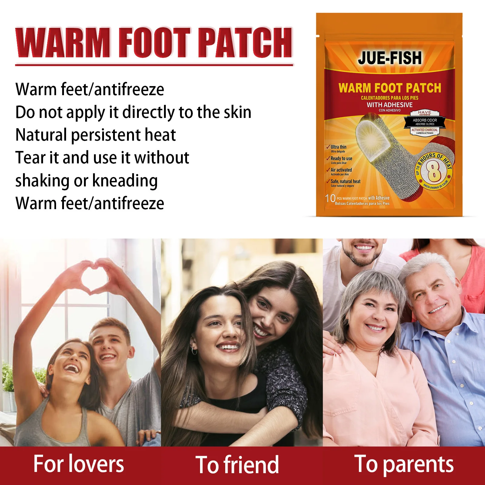 Portable Warm Foot Patch Self-Heating Insole Paste Multipurpose Body Foot Warmer Sticker For Winter