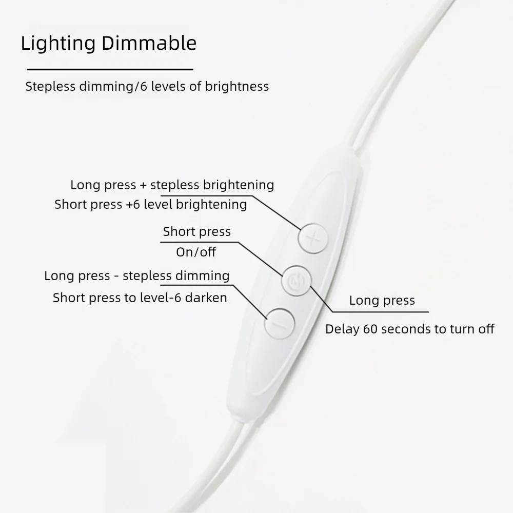 MINI 3key DC 5V LED Dimmer Extension Cable USB Line Dimming wire Color control Switch Adapter For LED Light Bulb