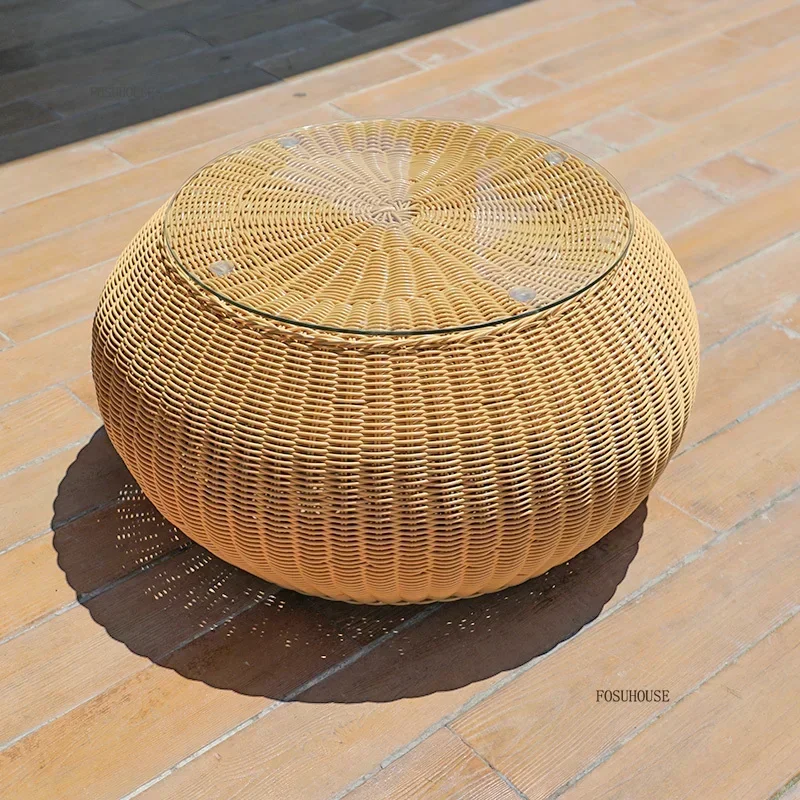 Outdoor Garden Furniture Sets Courtyard Terrace Sofa Chair and Table Set Leisure Homestay Balcony PE Rattan Sofa Combination B