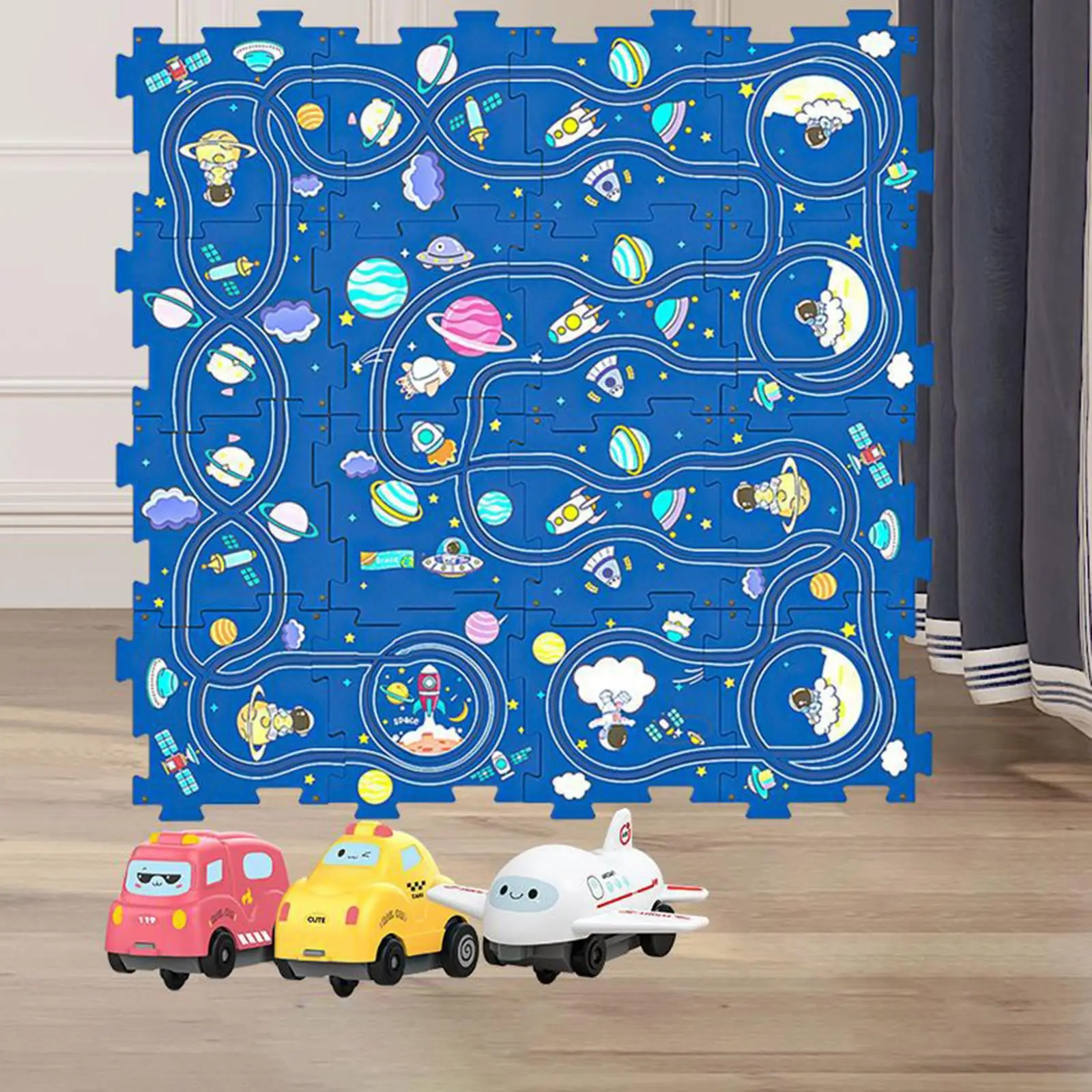 

Track Puzzle Boards Montessori Toy Rail Car Building Toys for Kid Girls Boy