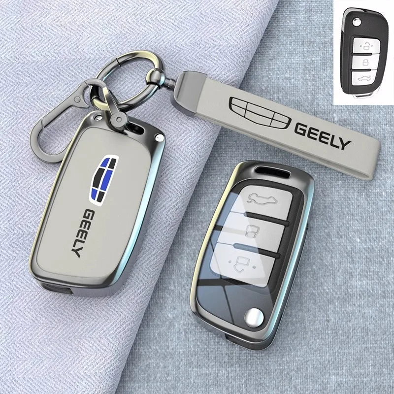 

Zine Alloy Car Remote Key Case Cover Shell Holder Protection For Geely GX3 EC7 EC8 GC6 EC715 EC718 Emgrand7 EU7 EC7-RV EC718-RV