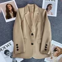 Elegant Office Lady Blazers for Women 2025 Fashion Long Sleeve Single Button Blazer Coats Female Top Suit Jackets Outerwears - Image 3