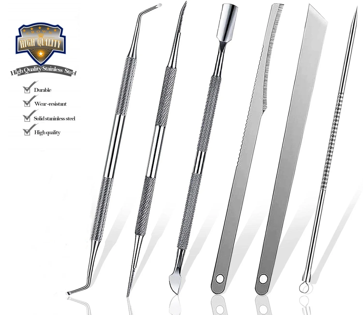 Professional Ingrown Toenail Removal Tools for Podiatry and Pedicure with Ingrown Toenail File Lifter Sidewall Cleaner