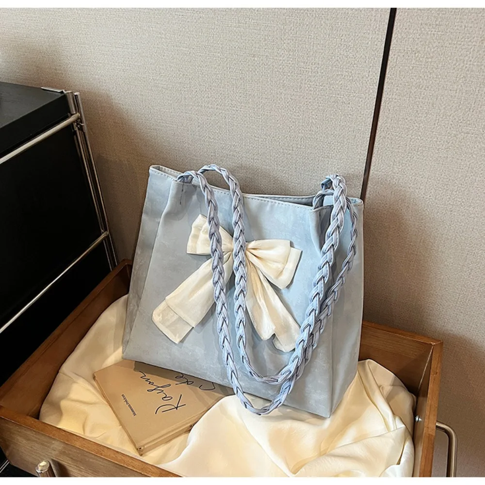 

Versatile Large Capacity Bow Shoulder Bag PU Soft Women's Shoulder Bag Fashion Crossbody Bag Daily Commute