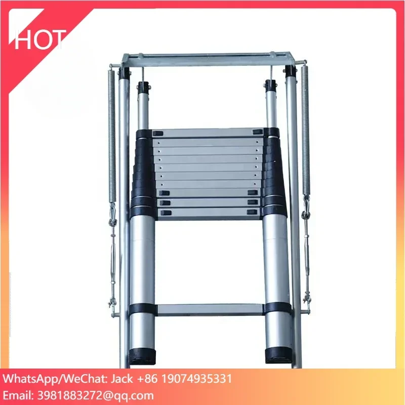 Adjustable Telescopic Attic Ladder Aluminum Material Loft Ladder for Home Using