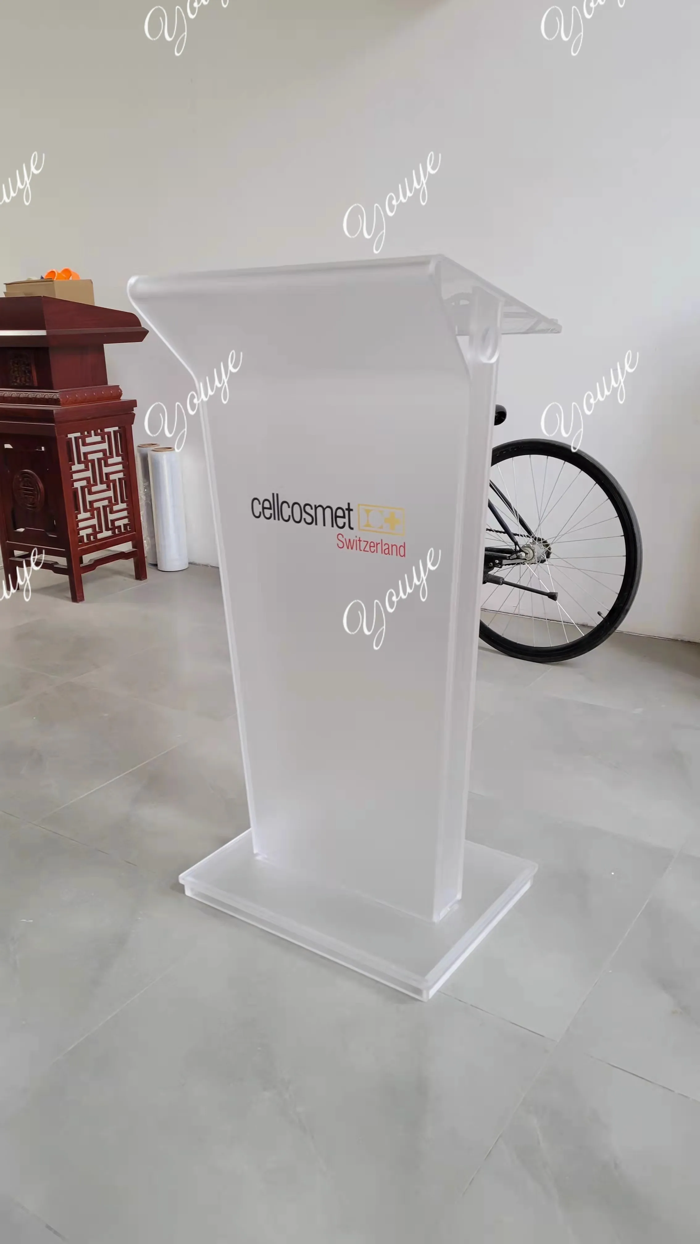 Frosted Acrylic Podium Lecture Podium Podium Sales Department Welcome Desk Restaurant Reception Desk Concierge Desk