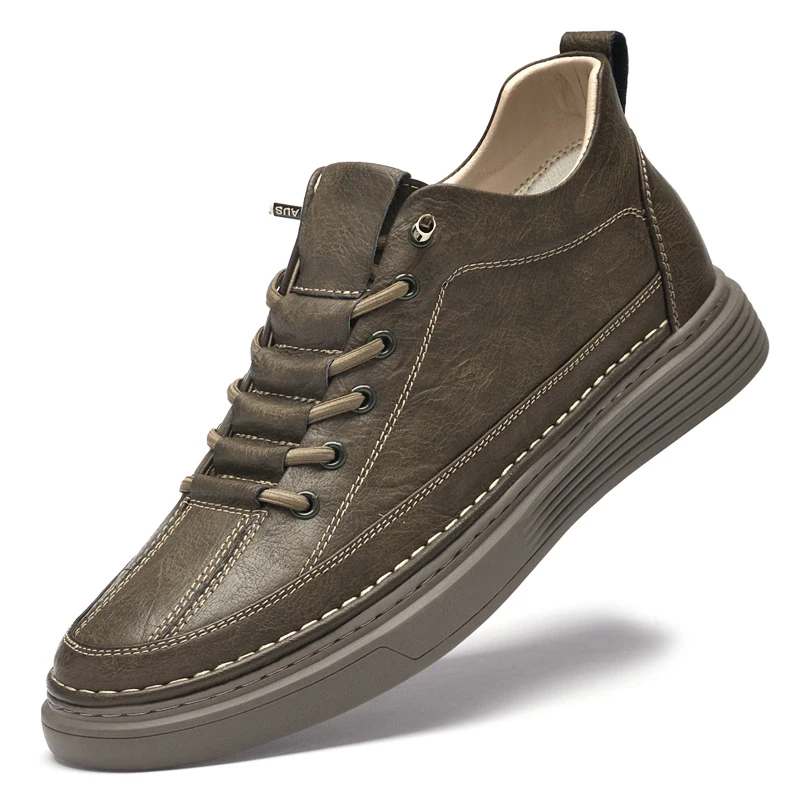 British Style Genuine Leather Men Boots Trend Comfortable Casual Leather Shoes Men Ankle Boots For Men Moccasins Man Flats Shoes