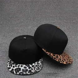 [TOHUIYAN] Leopard Snapback Cap Women Baseball Hat Autumn Flat Brim Hip Hop Caps Fashion Gorras Sport Caps Streetwear Men Hats