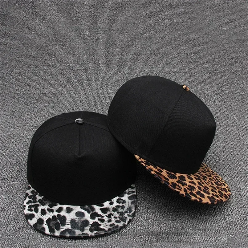 [TOHUIYAN] Leopard Snapback Cap Women Baseball Hat Autumn Flat Brim Hip Hop Caps Fashion Gorras Sport Caps Streetwear Men Hats