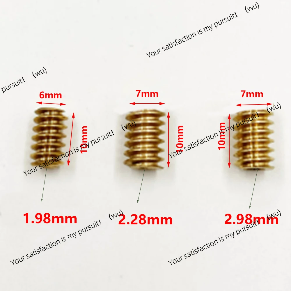 1pc 0.5 Modulus 1.98mm/2.28mm/ 2.98mm Aperture Hole Diameter Single-head Copper Worm Gear matching 2mm/2.3mm/3mm Shaft