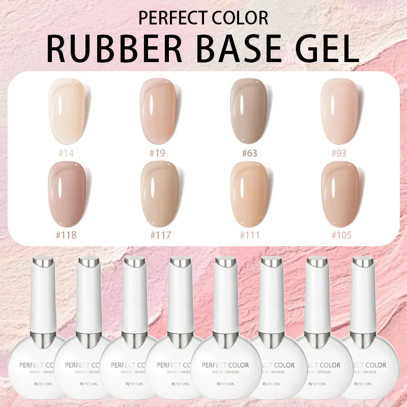 COLOR parfait 12ml Gel constructeur pour ongles 8 couleurs vernis à ongles brun fortifiant Gel dur pour Extension d'ongles Gel rose