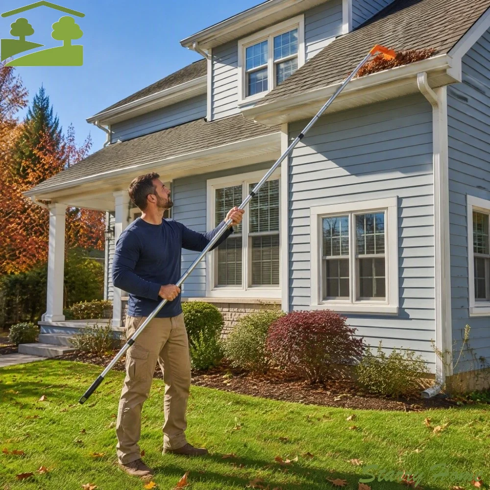 Long Handle Pipe Cleaners Tool Ergonomic Thicken Drain Unclogger Abrasion Resistance Easy to Use Roofing Leaf Shove