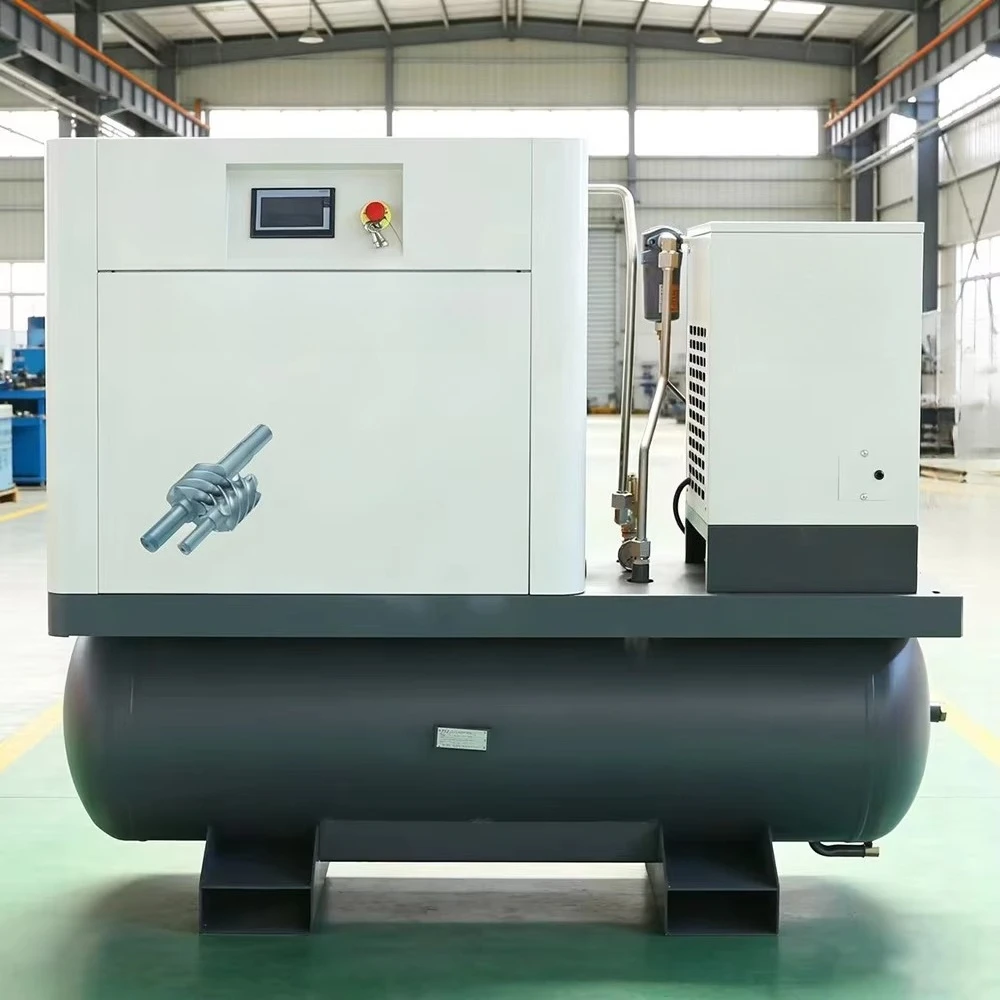 22kw 30hp Industrial VSD Screw air Compressors air tank Filter Dryer All in One for Cutting