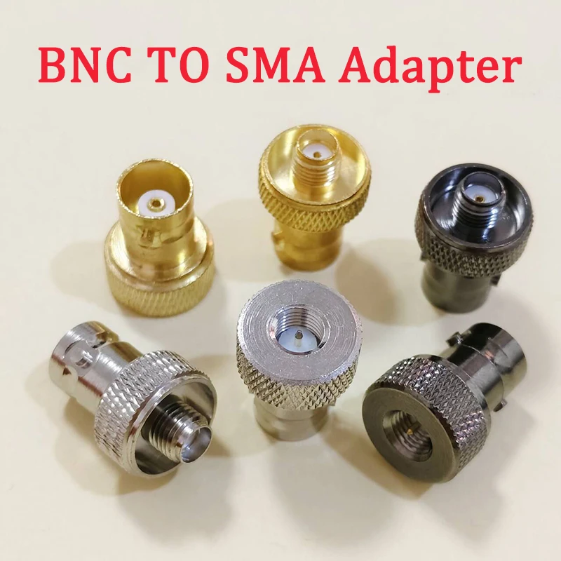1PC BNC Female TO SMA Male Female Adapter Gold Silver Nickel Plated Black Connector For Interphone Radio